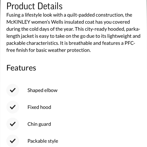 McKINLEY Wells Long Winter Jacket Packable Down Parka - Picture 11 of 13